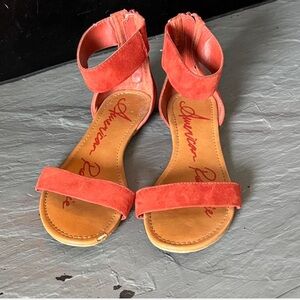 American Rag red suede sandals